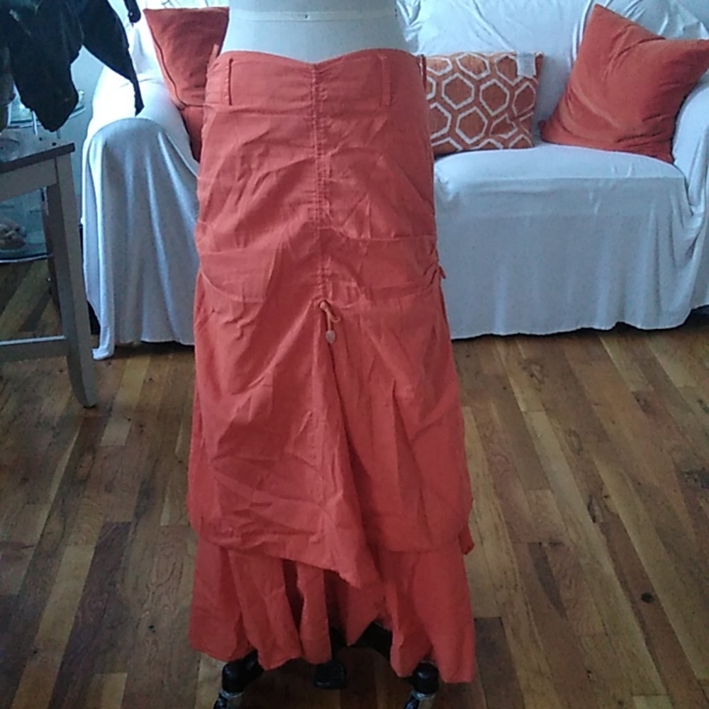 Maxi dark orange skirt
